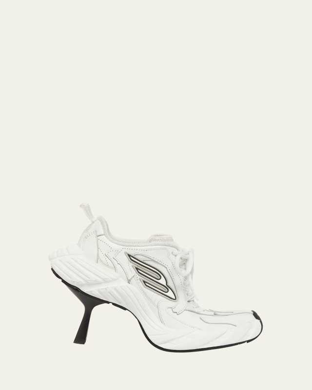 Monday Heeled Leather Sneakers